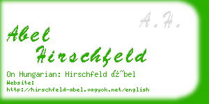 abel hirschfeld business card